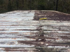 Before and After Metal Roof Painting in Greenville, IN (1)