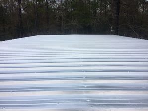Before and After Metal Roof Painting in Greenville, IN (2)