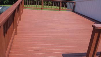 Deck staining by O'Rourke's Painting & Protective Coatings.